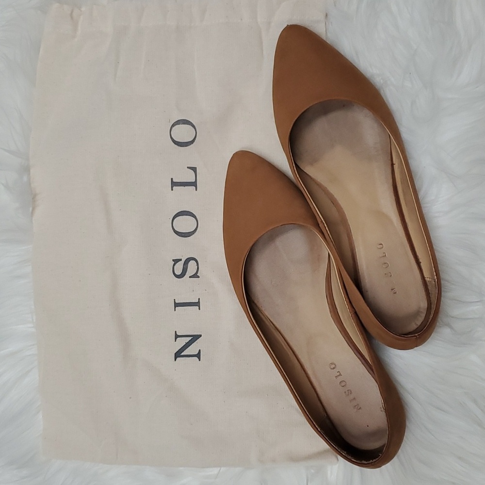 Nisolo Ava Ballerina Suede Flat Size 6.5